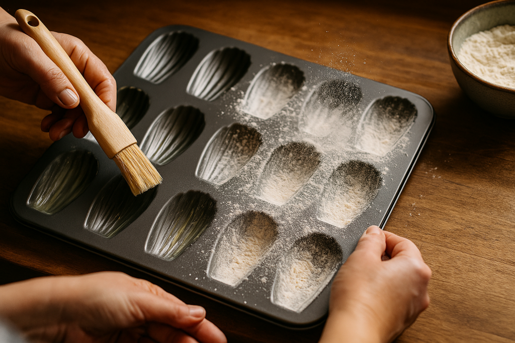 Brush the moulds -madeleine recipe mary berry