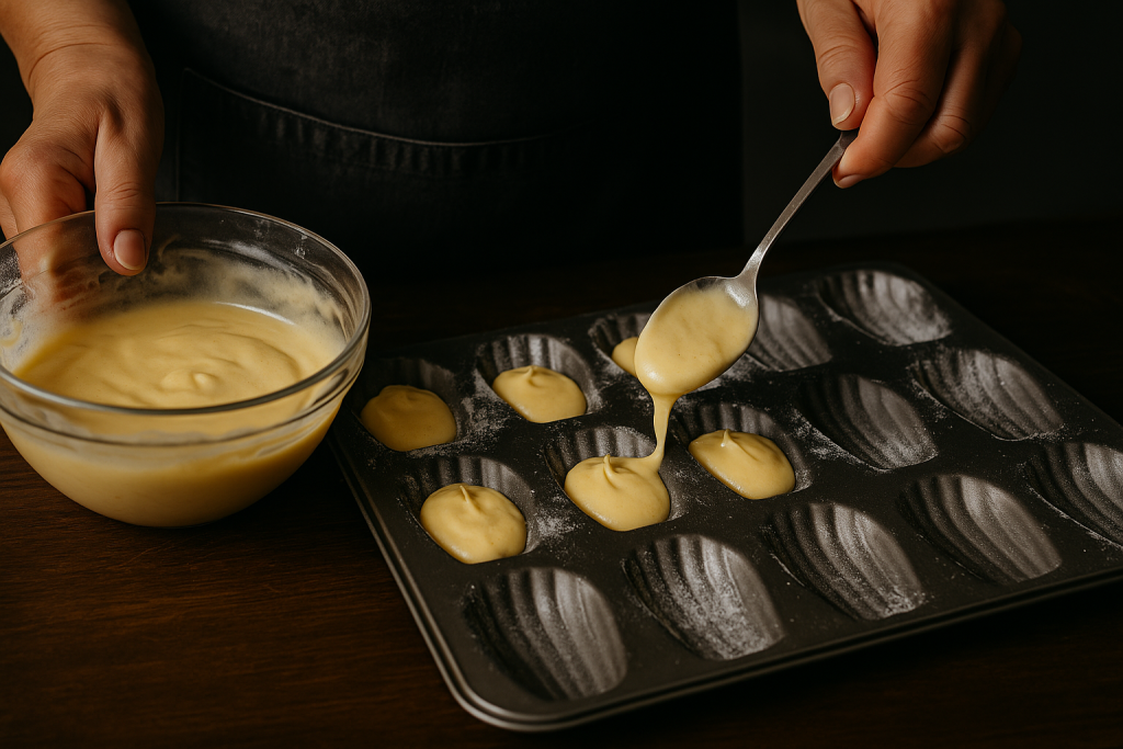 Fill moulds to just below the rim