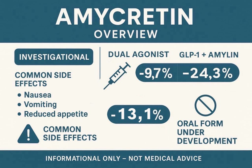 pill amycretin weight loss infographics